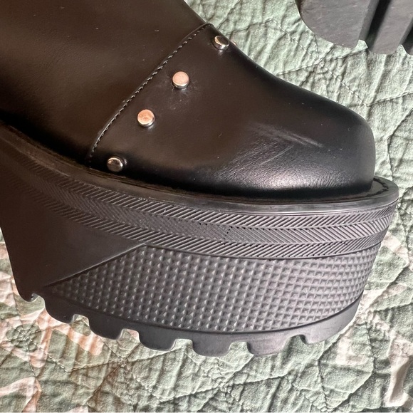 DISTURBIA wedge platform goth boots size 9 Womens - Picture 9 of 10